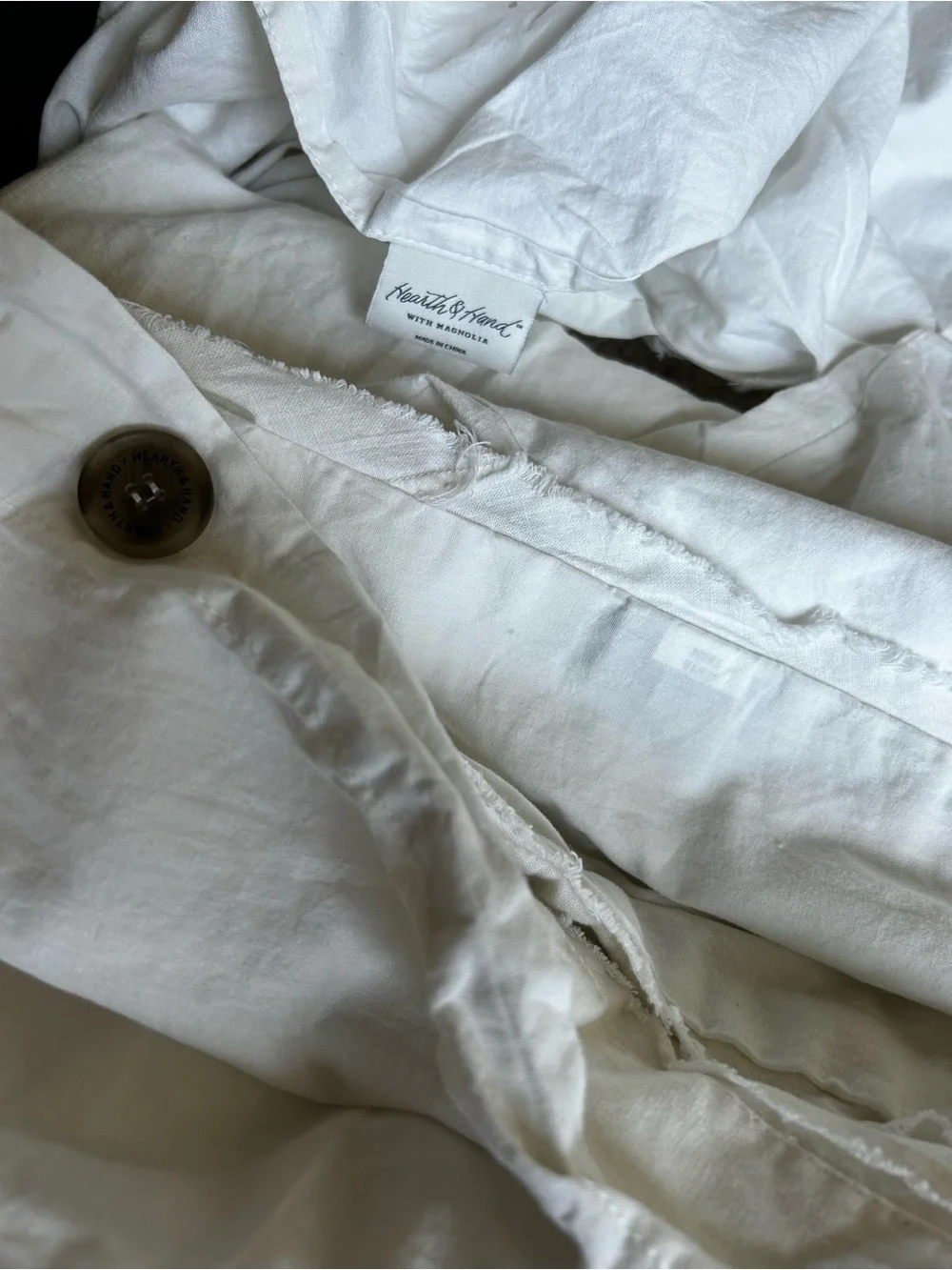 Hearth & Hand White Cotton Duvet Cover Set